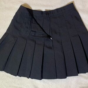 Classic Black Pleated Skirt